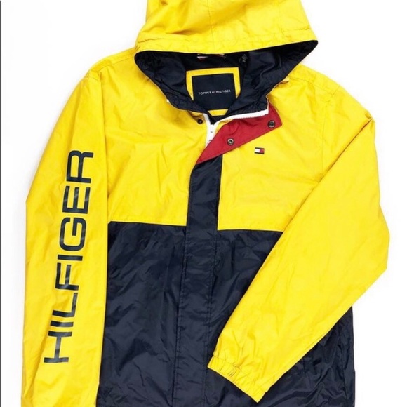 tommy hilfiger colorblock pullover windbreaker jacket